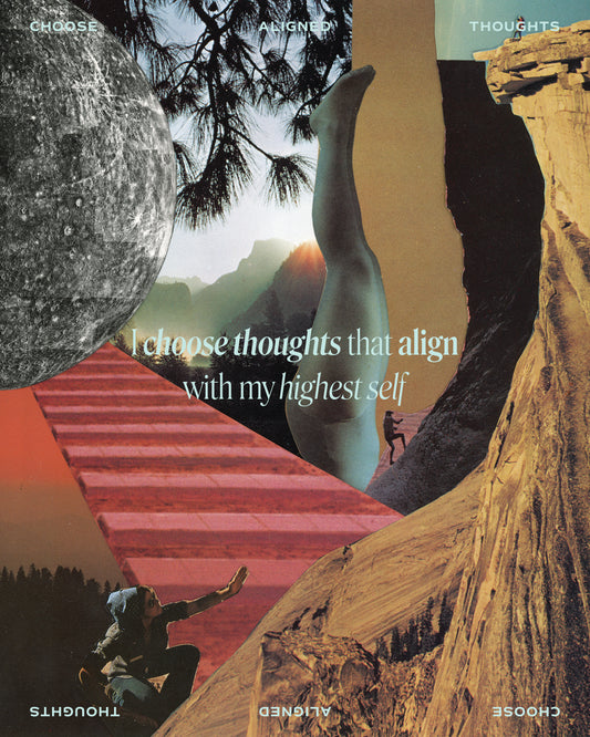 Aligned Thoughts collage print