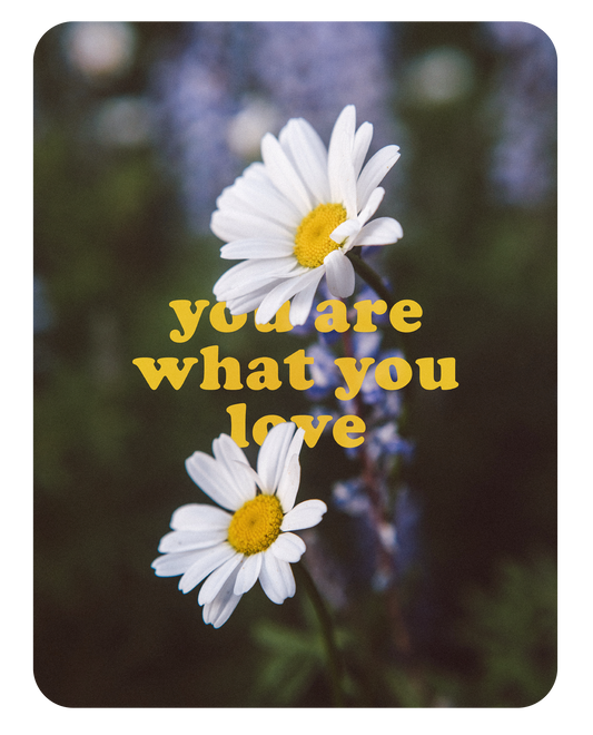 you are what you love—sticker